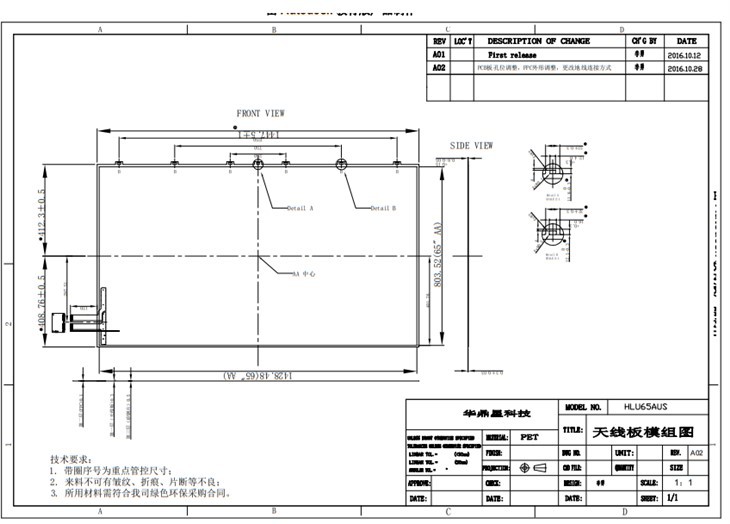 65 Inch EMR Touch Module with Controller IC