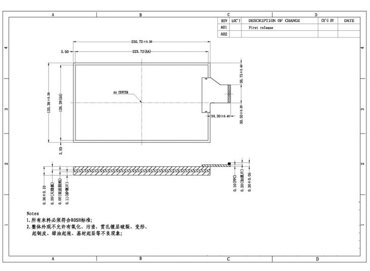 10.1 Inch Electromagnetic Touch Panel