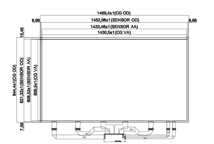 65 inch dual touch